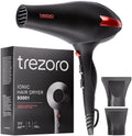 TREZORO Professional Hair Dryer with 2 Concentrator Nozzles, 2000W, Black by TREZORO