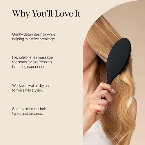 Kitsch Wet Dry Brush Detangler – Hair Brush for Women - Black - Image 5