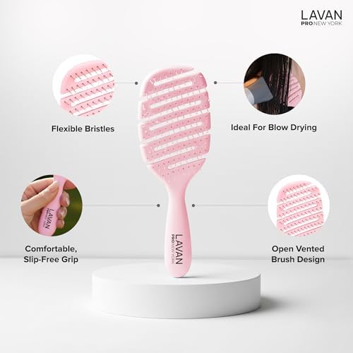 Flex Detangling Hair Brush (BABY PINK) - Image 3
