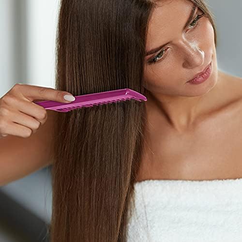 Patelai 3 Pcs Teasing Comb Edge Brush Rat Tail Comb Set,Black, Rose Red - Image 4