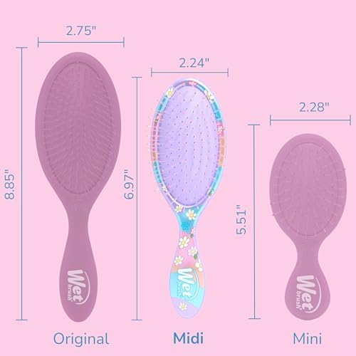 Wet Brush Bluey & Bingo Kids Midi Hair Brush, Smaller Size For Little Hands, Soft Bristles Detangle Knots With Ease, Ergonomic Handle, For All Hair Types, Limited Edition, Purple - Image 4