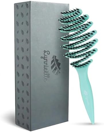 Natural Boar Bristle Hair Brush for Fine Hair - A Great Gift by Lynnie%C3%ABlle