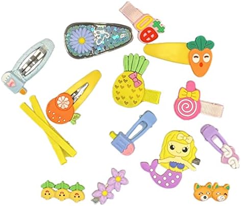 Candy-colored kid's hair accessories, flower and fruit, rainbow hairpin set, girl cartoon animal cute hairpin,Package include 56pcs Hair Clips - Image 3