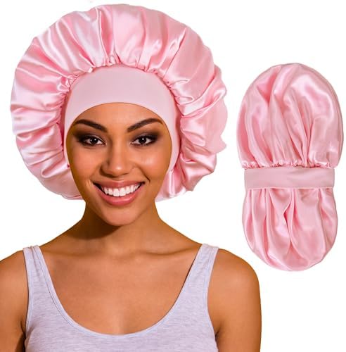ROYBENS Large Silk Bonnet for Sleeping Women, Sleep Hair Bonnets for Women by ROYBENS