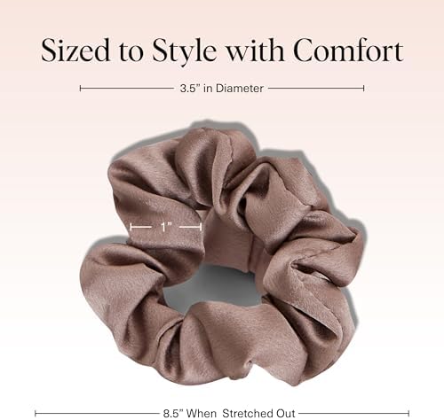 Kitsch Satin Scrunchies for Women - Hair Ties No Damage - Cameo, 5pcs - Image 2
