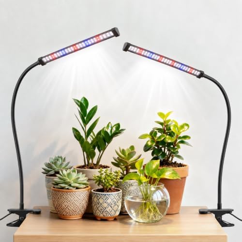 Grow Lights for Indoor Plants, 2-Pack 5700K Clip-On Grow Lamps by Sonamindary