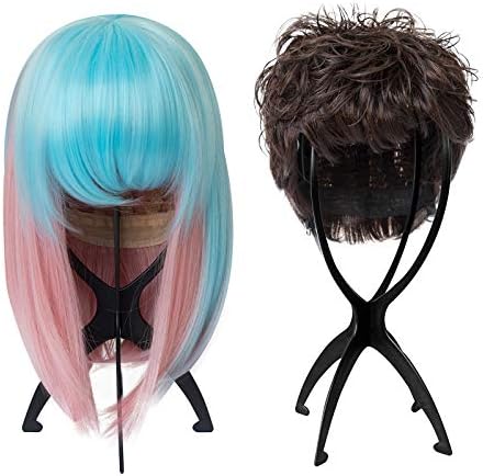 DANSEE Short Wig Stand 3 Pack Wig Holder for Multiple Wigs 14.2 Inches Hat Stand Display - Image 2