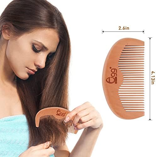 BLACK EGG Paddle Detangling Hair Brush for Women Girls, Rainbow Nylon Brush for Thick Thin Curly Hair, Includes Wooden Detangler Comb and 3 Hair Ties, Valentine’s Day Gift - Image 6