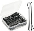 2.2 Inch Black Hair Bobby Pins Metal Clips Flat Straight Ball Tips Non-slip Decorative Long Short Women Girls Nickel Free Hairdressing Wedding Accessories with Case 100 PCS by Pagabach