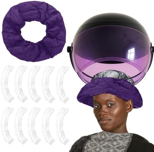 1 Pcs Hair Dryer Heat Shield with 10 Disposable Hoods, Purple by Unknown