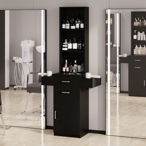 4ever2buy Salon Station for Hair Stylist, White Barber Hair Salon Station - Image 7