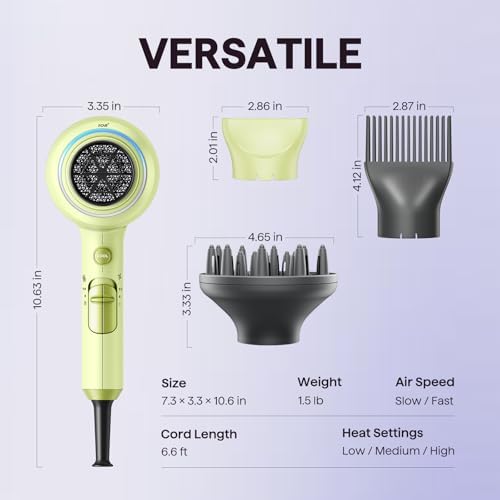 Wavytalk Blown Away Ionic Hair Dryer with Diffuser for Curly Hair - Image 6
