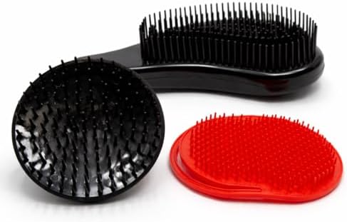 Wave Detangling Brush Set for Curly Hair, Thick, Straight & Natural Hair - Gentle Detangler Hair Brush for Women, Kids & Toddlers with Flexible Bristles -Hairbrush for Wet & Dry detangle - Image 3