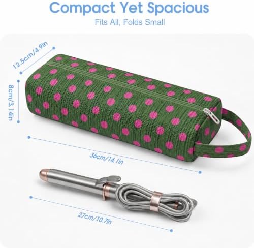 Slim Quilted Hair Tools Travel Case Styling Tools, Wide-Open Design - Image 6