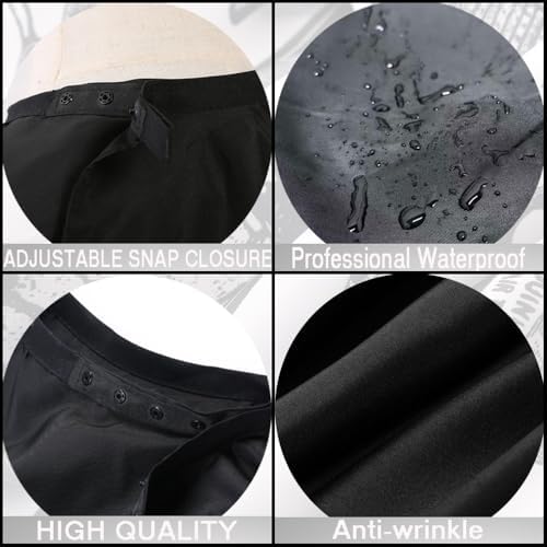 Professional Hair Cutting Cape with Neck Duster Brush, Salon Barber Cape, Hairdressing Accessories Black - Image 5