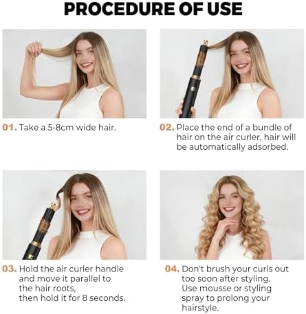 OKWRAP 5-in-1 Blow Dryer Brush, Hot Air Styler with Auto-Wrap Curlers - Image 6