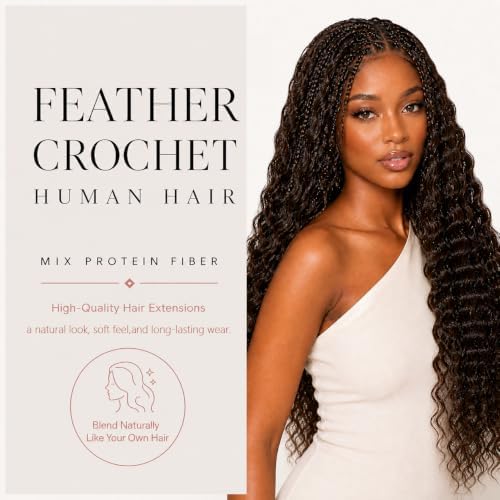 Human Crochet Hair for Black Women Feather Miracle Knots Crochet Human Hair - Image 2