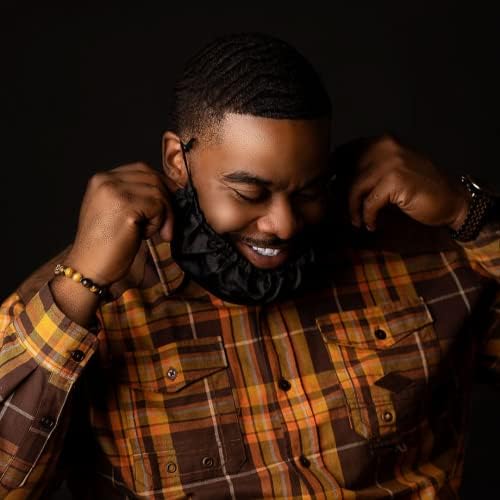 Black Satin Beard Bonnet for Men – Adjustable Beard Conditioning Cap for Sleeping, Retains Beard Oil & Moisture, Helps Prevent Itching, Split Ends & Breakage, Durag styled - Image 5