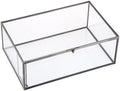 Hipiwe Vintage Glass Box with Lid Jewelry Display Case Vanity Lidded Box by Hipiwe