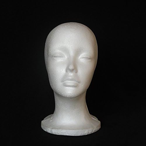 Female Foam Mannequin Head Model Hat Wig Jewelry Holder Shop Display Stand Rack, Flat and Smooth Without Holes, Non-Toxic and Odorless (female) - Image 3