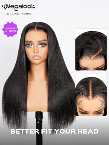 20 Inch 6x5 Glueless Lace Closure Straight Wig Natural Black - Image 4