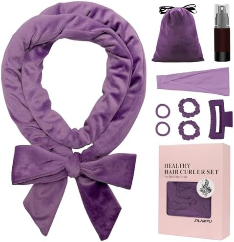 ZILAMPU Heatless Curls Overnight Long Hair No Heat Hair Curlers to Sleep In by ZILAMPU