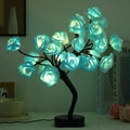 Drawelry Rose Flower Tree Lamp - LED Rose Tree Table Lamp USB/Battery Powered Artificial Bonsai Flower Night Light for Bedroom Living Room Party Wedding Birthday Decor (Blue) by Drawelry