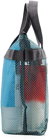 TOPASION Mesh Shower Caddy Bag Portable Hanging Toiletry and Bath Organizer with Zipper for Travel, Gym, Camping, College Dorms, Beach - Image 7