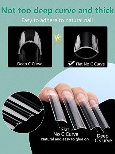 LIONVISON 3XL Square Nail Tips: Individual Size 3 4 5 6 Nail Tips - Image 6
