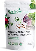Food to Live Organic Salad Mix of Sprouting Seeds, 1 Pound – Non-GMO Broccoli, Radish, Clover, Alfalfa. Rich Germination Rate, Non-Irradiated, Kosher, Vegan Superfood, Bulk, Rich in Sulforaphane by FoodtoLive