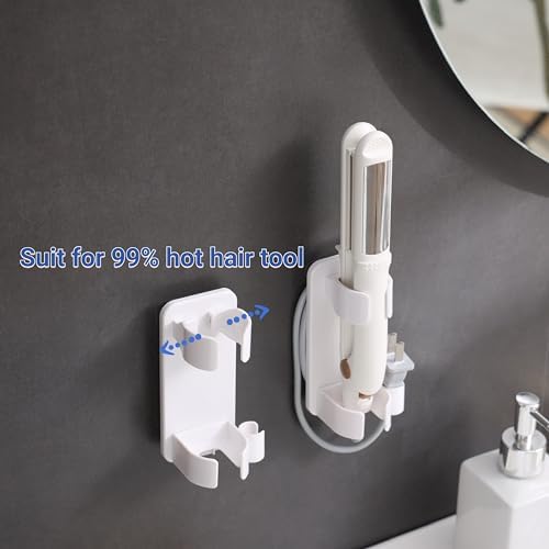 Curling Iron Holder & Wand Storage, Wall Mounted Hot Hair Tool Organizer for Bathroom (4 Pack) - Image 2