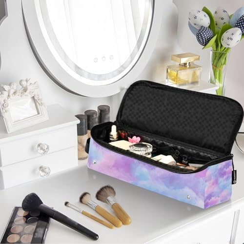 Hair Tools Travel Bag with Heat Resistant Mat Detachable 2-in-1 Curling Iron Travel Case Hot Tools Organizer for Straightener Flat Iron Pink Purple Blue Gradient - Image 7