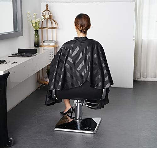 Professional Salon Cape, Polyester, Black, 54'x62', Barber Hair Cut Cape - Image 4