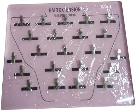 Extension Holder - Acrylic Hair Extension Organizer, Styling Hair Separator Board | Hair Tinsel Storage Plate with Clip for Wig Grafting, Sectioning, and Display for Home & Salon Use by Unknown