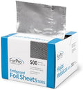 ForPro Professional Embossed Pop-Up Hair Foil Sheets for Salon Hair Color & Highlights, Pre-Cut Aluminum Foils, Non-Slip Embossed Texture, 5" W x 10.75" L, 500-Count by ForProProfessionalCollection