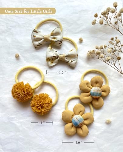 Cherssy Baby Girl Hair Ties with Flowers, 28pcs Toddler Hair Bow Ties - Image 4
