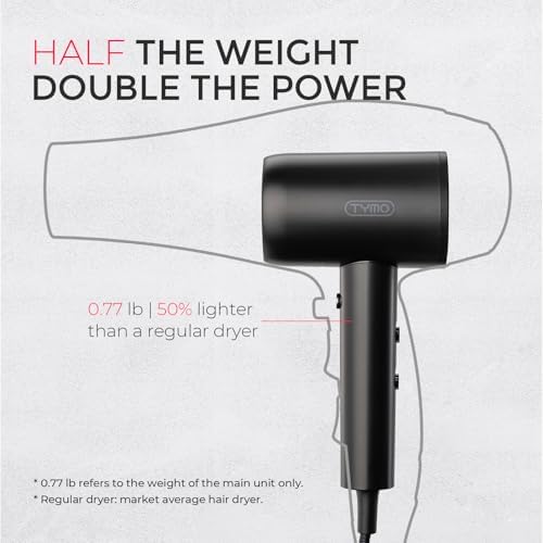TYMO Hair Dryer Blow Dryer 300M Ionic Hairdryer with Diffuser & Comb - Image 5