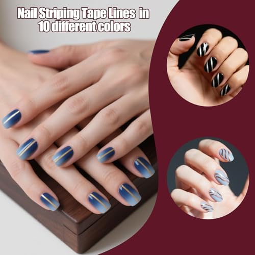 Artdone Nail Art Brushes 6PCS Double-ended Nail Art Brushes Kit Nail Art Gel Polish Liner Brushes Design Pen For Nail Drawing And Nail Paint Brushes Small Detail Brushes - Image 2