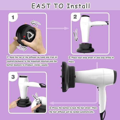 Universal Portable Blow Dryer Diffuser for Curly and Natural Wavy Hair, Hair Dryer Diffuser for Curly and Natural Wavy Hair (Green) - Image 4