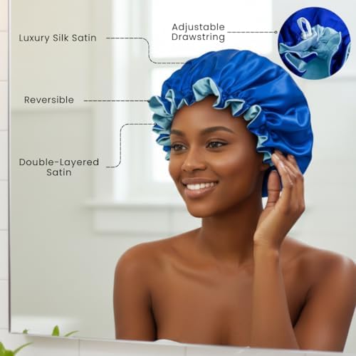 Silk Satin Hair Bonnet for Sleeping Reversible - Image 3