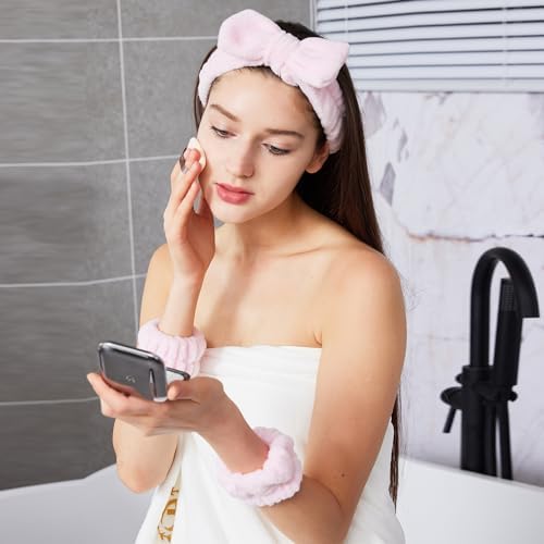 Ztomine Headbands for Women - Spa Headband and Wristband Set - Headband for Washing Face,Facial Mask,Makeup and Skin Care,Gifts for Women and Teen Girl Gifts Trendy Stuff - Image 6