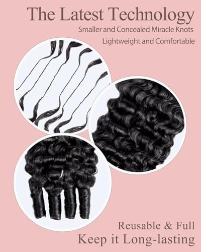 18 Inch Human Crochet Hair for Black Women, Feather Human Hair Extensions 170g 120 Strands, Miracle Look Hair Bundles, Soft Lightweight Small Knots Burmese Curly Texture for Protective Styles - Image 3