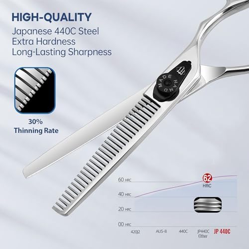 Professional Hair Cutting Scissors, 6.0 inch, Suitable for All Hair Types (Thinner) - Image 3