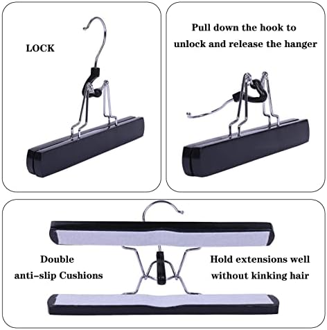 3PCS Wig Storage Bags with Hanger - Portable Hair Extension Organizer Dust-proof Stand (Purple) - Image 5