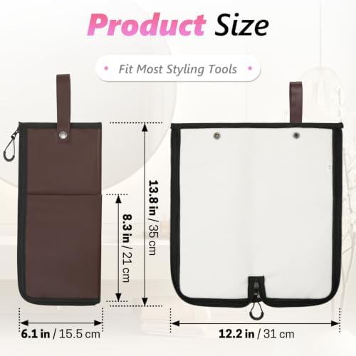 2-in-1 Heat Resistant Mat & Storage Bag with Pocket for Hair Tools - Image 2
