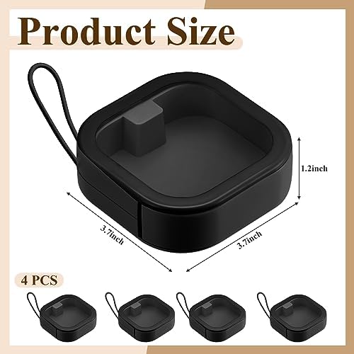 Kathfly 4 Pcs Hair Tie Organizer Travel, Stackable, Black - Image 2