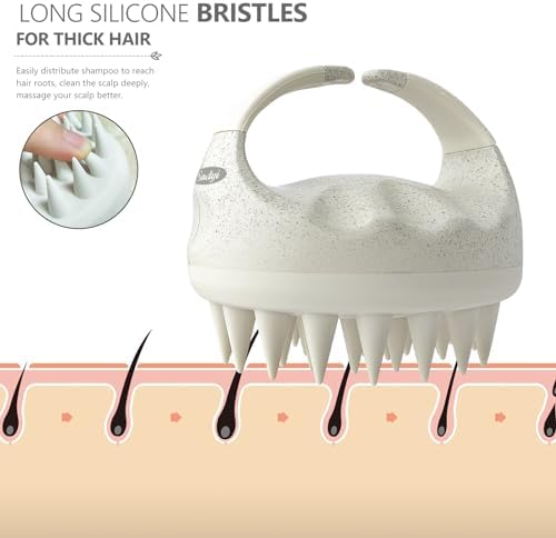 Sndyi 2 Pcs Scalp Massager Shampoo Brush, Scalp Scrubber with Soft Silicone Bristles, Scalp Exfoliator for Dandruff Removal, Scalp Massager for Hair Growth, Wet Dry Hair Brush for Scalp Care - Image 5