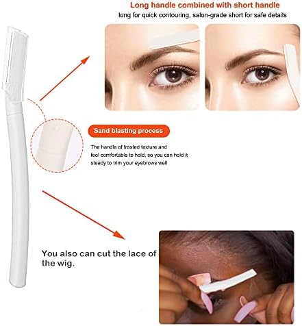 Wig Kit for Lace Front Wigs for Beginners 7Pcs, Lace Melting Elastic Band for Wigs, Edge Laying Scarf with Wig Caps, Eyebrow Razors, Tweezers, Edge Brush, Wig Grip Headband, Mini Scissors - Image 6