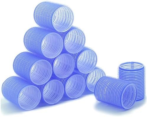 Hair Rollers, 12 Pack Self Grip Hair Curlers Rollers for Long Hair, DIY Curly Hairstyle, Colors May Vary, Large by PIKBIU