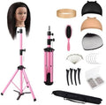 Heavy Duty Pink Wig Stand Tripod, 55" Mannequin Head Stand Tripod by Unknown